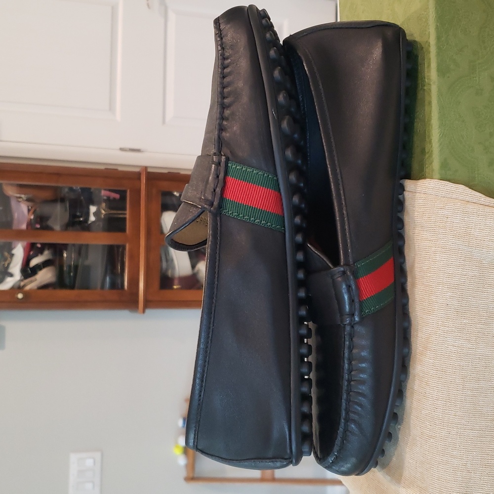 Gucci Black Leather Loafers for Men Size 8.5 NWOT - Picture 8 of 10